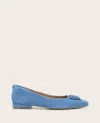 Gentle Souls Women's Hanette Square Toe Suede Flats In Blue