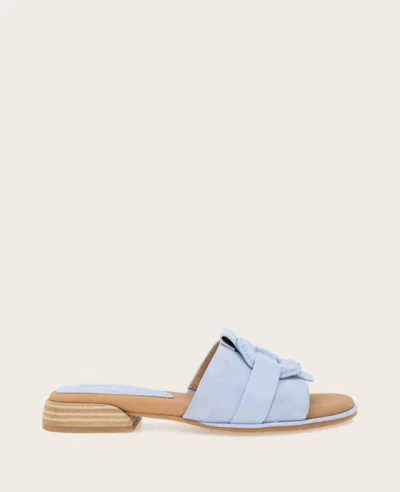 Gentle Souls - Hudson Suede Slip On Sandal In Light Blue Suede