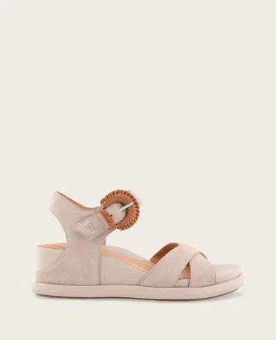 Gentle Souls - Jaylee Suede Criss-cross Ankle Strap Platform Sandal In Multi
