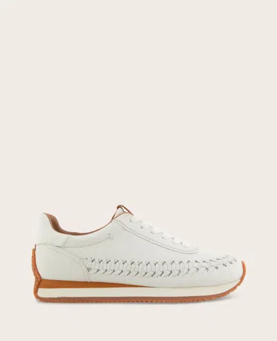 Gentle Souls Jolena Woven Detail Sneaker In White
