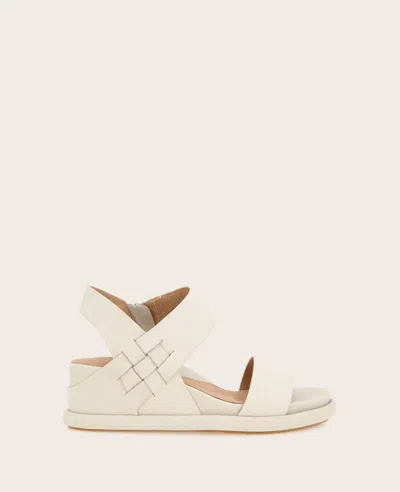 Gentle Souls - Jolisa Leather Woven Detail Wedge In Stone Leather