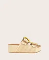 Gentle Souls - Kendall Raffia Wrap Buckle Wedge In Natural Raffia
