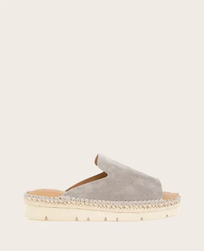 Gentle Souls - Leilani Suede Platform Slip On In Dark Taupe Suede