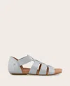 Gentle Souls - Lennon Metallic Fisherman Sandal In Matte Silver Leather