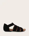 Gentle Souls - Lennon Nubuck Fisherman Sandal In Black Nubuck