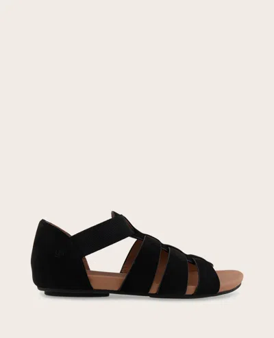 Gentle Souls - Lennon Nubuck Fisherman Sandal In Black Nubuck