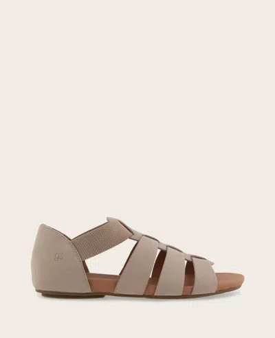 Gentle Souls - Lennon Nubuck Fisherman Sandal In Mushroom Nubuck