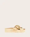 Gentle Souls - Louisa X Band Raffia Platform Slip On In Natural Raffia