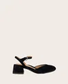 Gentle Souls Lucinda Ankle Strap Pump In Black Suede