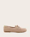 Gentle Souls - Marina Suede Boat Shoe In Warm Sand Suede
