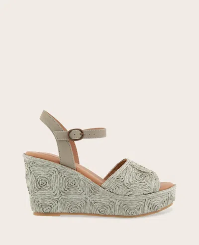 Gentle Souls Nevio Ankle Strap Platform Wedge Sandal In Gray