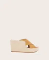 Gentle Souls - Porto Leather X Band Espadrille Wedge In Tan Leather
