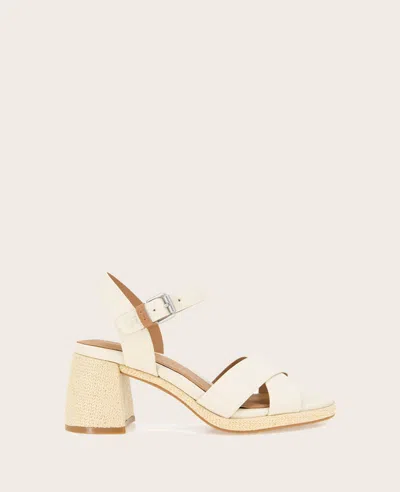 Gentle Souls Rimini Ankle Strap Platform Sandal In White