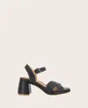 Gentle Souls - Rimini Leather X Heel Sandal In Black Leather