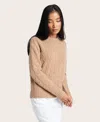 Gentle Souls - Site Exclusive! Cable-knit Cashmere Sweater In Camel