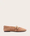Gentle Souls Winifred Woven Mary Jane Flat In Brown