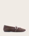 Gentle Souls Winifred Woven Mary Jane Flat In Brown