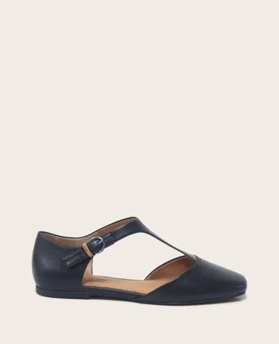 Gentle Souls - Wyatt Leather T-strap Flat In Black
