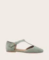 Gentle Souls Women's Wyatt T-strap Flats In Green