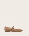 Gentle Souls - Wynona Leather Mary Jane Ballet Flat In Camel Leather