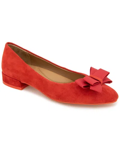 Gentle Souls Abigail Suede Flat In Red