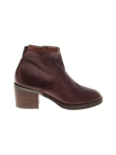Pre-owned Gentle Souls Ankle Boots In Burgundy