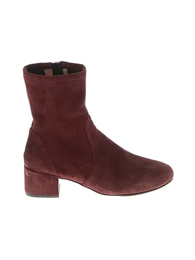 Pre-owned Gentle Souls Ankle Boots In Burgundy