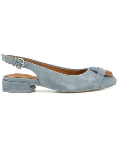 Gentle Souls By Kenneth Cole Athena Suede Flat In Blue