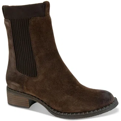 Gentle Souls By Kenneth Cole Bernadette Womens Stretch Leather Cowboy, Western Boots In Chocolate