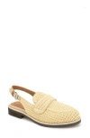 Gentle Souls By Kenneth Cole Caleb Slingback Raffia Loafer Flat In Natural Raffia
