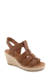 Gentle Souls By Kenneth Cole Capelin Fisherman Espadrille Sandal In Luggage Leather