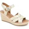 Gentle Souls By Kenneth Cole Caspian Wedge Sandal In Ice Leather