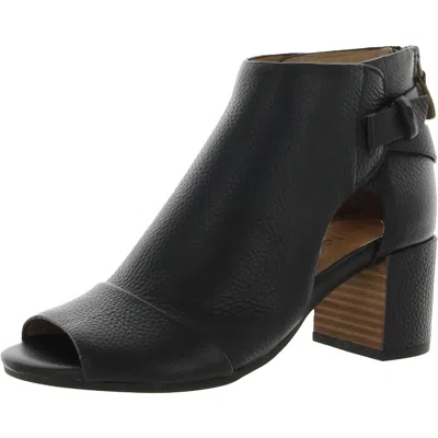 Gentle Souls By Kenneth Cole Charlene Shootie Womens Leather Block Heel Pumps In Black