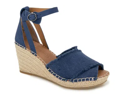 Gentle Souls By Kenneth Cole Charli Wedge Sandal In Blue
