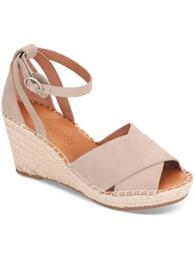 Gentle Souls By Kenneth Cole Charli Womens Leather Sandal Wedge Heels In Multi