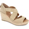 Gentle Souls By Kenneth Cole Corinne Wedge Sandal In Warm Sand Suede