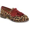 Gentle Souls By Kenneth Cole Cydney Tassel Kiltie Penny Loafer In Leopard Haircalf