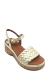 Gentle Souls By Kenneth Cole Dorris Sandal In Platino Leather