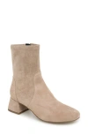 Gentle Souls By Kenneth Cole Elbert Block Heel Bootie In Mushroom Suede