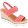 Gentle Souls By Kenneth Cole Elyssa Two-band Womens Padded Insole Platforms Espadrilles In Pink