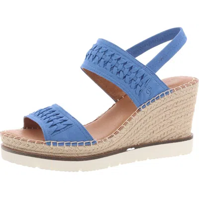 Gentle Souls By Kenneth Cole Elyssa Womens Leather Slingback Wedge Sandals