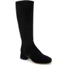 Gentle Souls By Kenneth Cole Emily Stretch Boot Womens Water Resistant Suede Knee-high Boots In Black