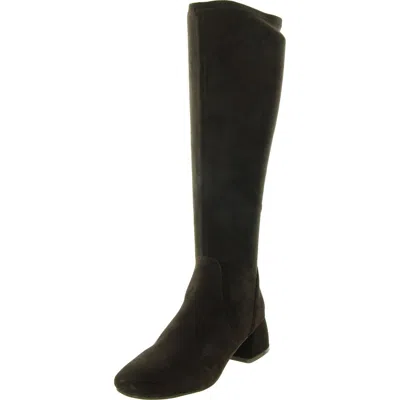 Gentle Souls By Kenneth Cole Emily Stretch Boot Womens Water Resistant Suede Knee-high Boots In Brown