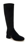 Gentle Souls By Kenneth Cole Ella Stretch Boot Womens Leather Tall Knee-high Boots In Black Suede