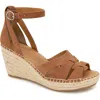 Gentle Souls By Kenneth Cole Espadrille Wedge Sandal In Luggage Nubuck