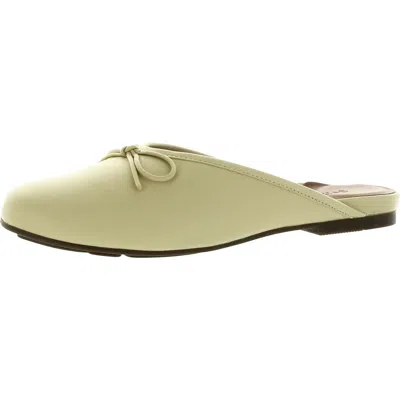 Gentle Souls By Kenneth Cole Eugene Bow Slide Womens Leather Slip On Mules In Yellow