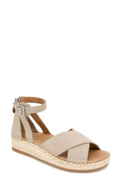 Gentle Souls By Kenneth Cole Leon Ankle Strap Wedge Sandal In Mushroom Nubuck