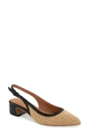 Gentle Souls By Kenneth Cole Georgia Slingback Pump In Natural Raffia