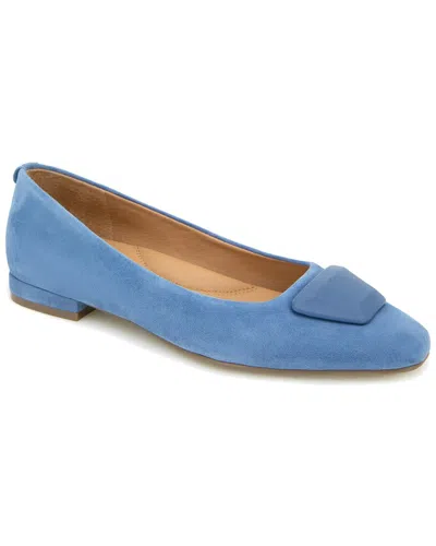 Gentle Souls By Kenneth Cole Hanette Suede Flat In Blue
