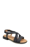 Gentle Souls By Kenneth Cole Heather Slingback Sandal In Black Leather